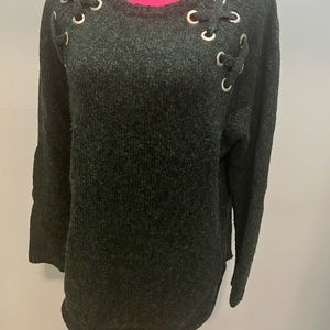 Beautiful MK green/black sweater. Pit-Pit 23”front top to bottom 25.5”